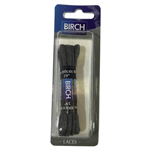 Birch Blister Pack Laces 100cm Cord Grey