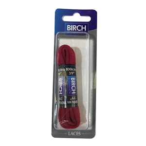 Birch Blister Pack Laces 100cm Cord Red
