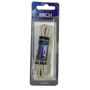 Birch Blister Pack Laces 100cm Cord Stone