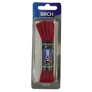 Birch Blister Pack Laces 120cm Cord Red