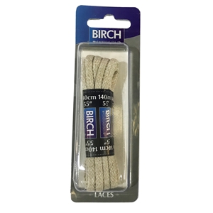 Birch Blister Pack Laces 140cm Cord Stone