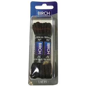 Birch Blister Pack Laces 180cm Cord Brown
