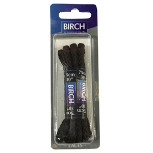 Birch Blister Pack Laces 75cm Chunky Cord Brown