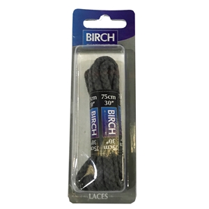 Birch Blister Pack Laces 75cm Chunky Cord Grey