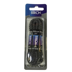 Birch Blister Pack Laces 100cm Chunky Cord Grey