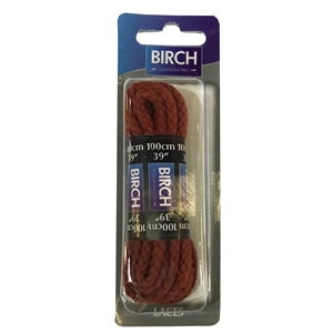Birch Blister Pack Laces 100cm Chunky Cord Tan