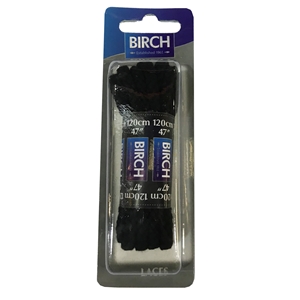 Birch Blister Pack Laces 120cm Chunky Cord Black