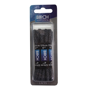 Birch Blister Pack Laces 120cm Chunky Cord Grey
