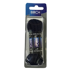Birch Blister Pack Laces 120cm Chunky Cord Navy Blue