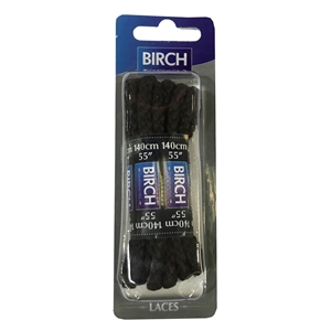 Birch Blister Pack Laces 140cm Chunky Cord Brown