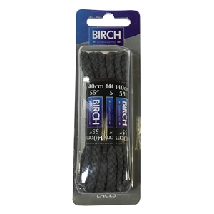 Birch Blister Pack Laces 140cm Chunky Cord Grey