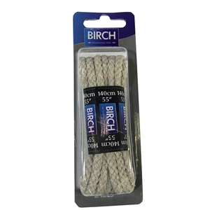 Birch Blister Pack Laces 140cm Chunky Cord Stone
