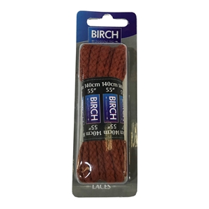 Birch Blister Pack Laces 140cm Chunky Cord Tan