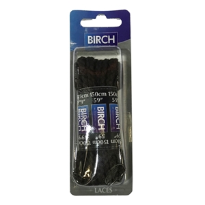 Birch Blister Pack Laces 150cm Chunky Cord Brown