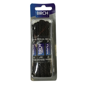 Birch Blister Pack Laces 180cm Chunky Cord Brown