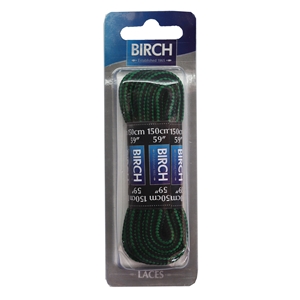 Birch Blister Pack Laces 150cm Hiking Cord Green/Black