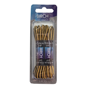Birch Blister Pack Laces 150cm Hiking Cord Yellow/Black