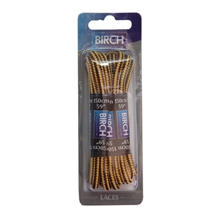 Birch Blister Pack Laces 150cm Hiking Cord Yellow/Brown