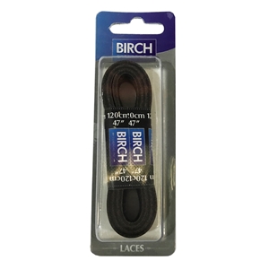 Birch Blister Pack Laces 120cm Leather Brown