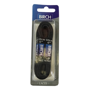 Birch Blister Pack Laces 120cm Leather Navy Blue