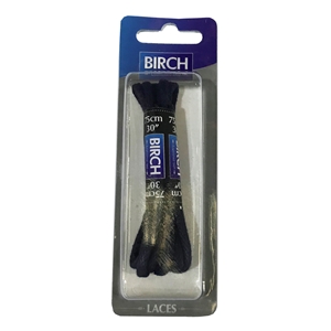 Birch Blister Pack Laces 75cm Round Waxed Navy Blue