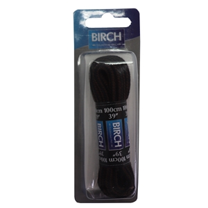 Birch Blister Pack Laces 100cm Kickers Dark