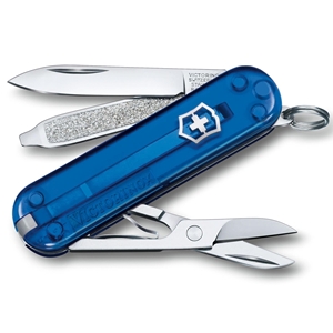 Swiss Army Knife Classic SD  Transparent Boxed, Sky High (Blue)