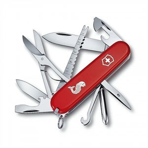 Swiss Army Knife Fisherman Boxed, Red