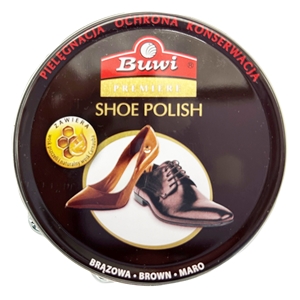 Buwi Premiere Shoe Polish 40ml, Brown
