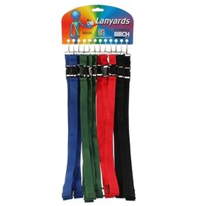BIRCH Lanyards On Header Card Includes 12 Pieces
