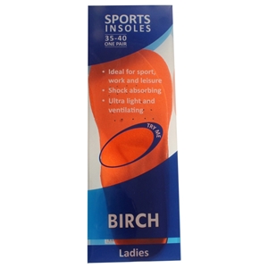 BIRCH Sports EVA Insole Ladies Size 35-40