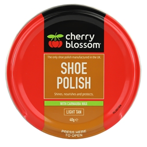 Cherry Blossom Shoe Polish 50ml/40g Tin Light Tan