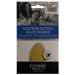 Cherry Blossom Leather Active 1/2 Insoles, Medium