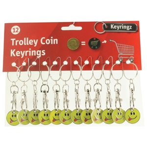 Shopping Trolley Key Ring Smiley Face With Tongue Design