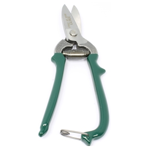 Leather Cutting Shears Green Handle
