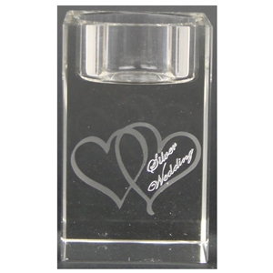 X69861 Glass T.Light Hearts Silver Anniversary Clearance Price £1.50