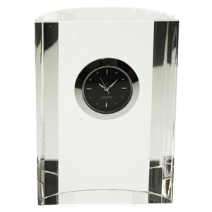 8cm Ribbed Glass Clock Clearance Price £4.50
