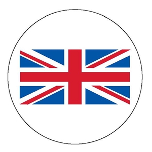 1 Inch Domed Centre Union Jack Clearance Price 10p