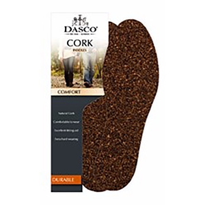 Dasco Deodorising Cork Insoles, Youths Size 3