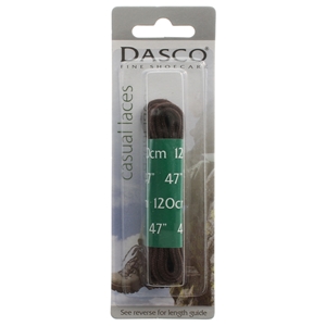 Dasco Laces Round 120cm Brown Blister Packed