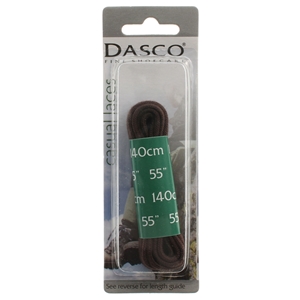 Dasco Laces Kicker Cord 140cm Brown Blister Packed