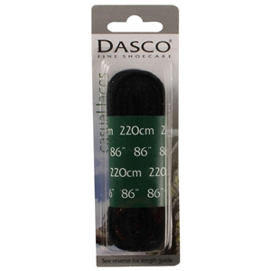 Dasco Laces Chunky Cord 220cm Black Blister Packed