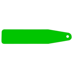 Blank Key Tag 123mm x 28mm C12 - Green/White/Green