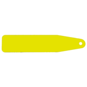 Blank Key Tag 123mm x 28mm C13 - Yellow/Black/Yellow