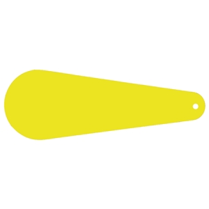 Blank Key Tag 121mm x 38mm C13 - Yellow/Black/Yellow