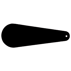 Blank Key Tag 100mm x 32mm C01 - Black/White/Black