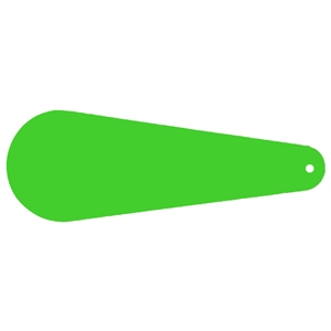 Blank Key Tag 100mm x 32mm C12 - Green/White/Green
