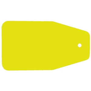 Blank Key Tag 122mm x 57mm C13 - Yellow/Black/Yellow