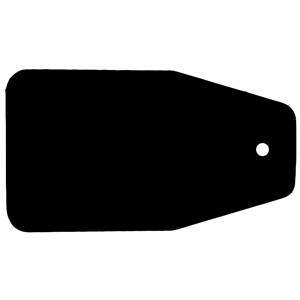 Blank Key Tag 100mm x 47mm C01 - Black/White/Black