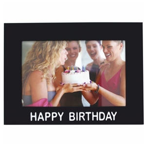 6x4 Inch Happy Birthday Picture Frame Black CLEARANCE ITEM